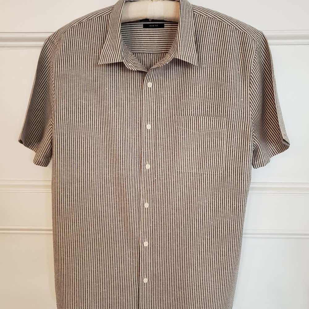 Lucky Brand Men's Stripe Short Sleeve Shirt Size L